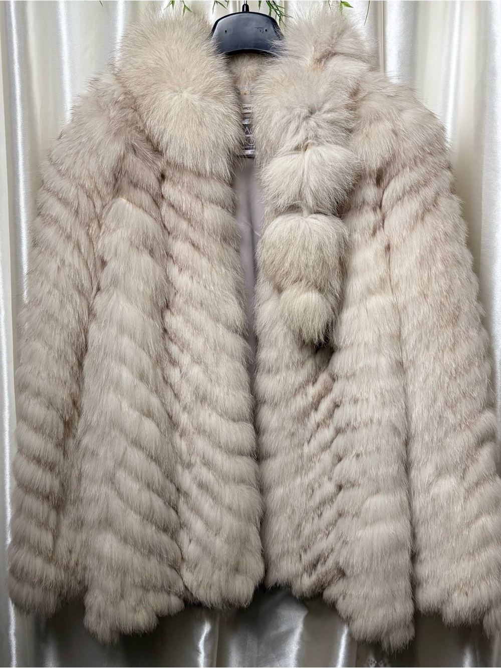 Vintage Fox Fur Over Coat- Size 8